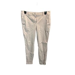 St Johns Bay Womens PM Petite Medium Linen Blend Beige Cargo Jogger Pants‎